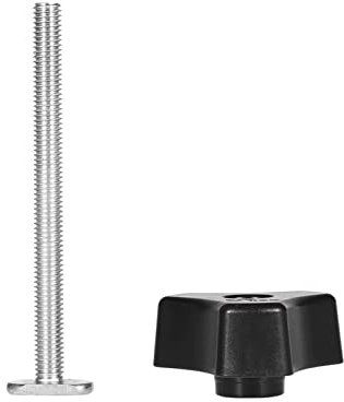 Juego de Abrazaderas de Sujeción de Acción Rápida de Metal, Pernos de Ranura de Pista en T, Arandelas, Abrazaderas de Pista en T para Ranura en T, Herramienta de(T screw+M8 plastic handle)