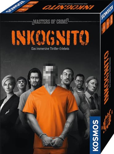 KOSMOS 683832 Masters of Crime - Inkognito, Immersives Thriller-Erlebnis, Krimi Spiel für 1-6 Spielerinnen und Spieler ab 14 Jahren, Escape Game für Erwachsene, Rätselspiel Detektiv