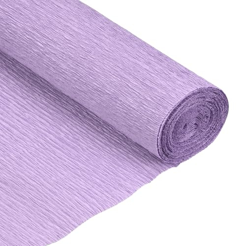 QUARKZMAN Rotolo di Carta Crespa 210cm Lunghezza 50cm Larghezza per Cerimonia Nozze Varie Grandi Feste Decorazione, Violetto Chiaro