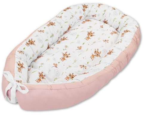LULANDO® Babynest - Standard 100 von Oeko-Tex - multifunktionales Kuschelnest für Babys und Säuglinge - Nestchen - Reisebett - 100% Baumwolle - antiallergisch - hergestellt in der EU
