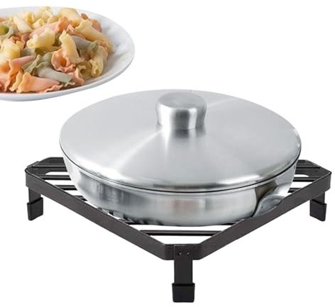 Scaffale D'angolo Da Banco Da Cucina - Organizzatore Di Dispensa D'angolo | Piccola Riduzione Dello Spazio Della Cucina, Riser Per Angolo Di Padella Triangolare, Griglia Per Scaffali Angolari Con Elev