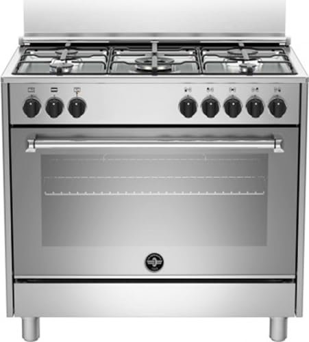 AMN965EXV Cuisinière à gaz avec four électrique 5 brûleurs 90 x 60 cm Inox