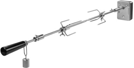 FEUERGOTT Hektor Tournebroche pour barbecue à gaz Hektor – Tournebroche électrique en acier inoxydable pour barbecue, poulet rôti, gyros avec piques à viande