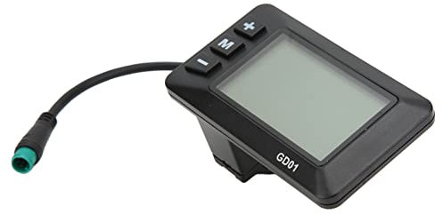 Pantalla del Medidor LCD GD01, Datos en Tiempo Real, Pantalla Integral, Computadora de Ciclo Eléctrico de 36V 48V con Carcasa Plástico, Impermeables, Circuitos Internos para el Ajuste Universal