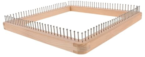 WOONEKY Tejedor De Madera Tablero Cuadrado De Tejer Telar De Bufandas Para Tabla De Tejer Fabricante De Sombreros De Crochet En Telar Para Principiantes De Mantas