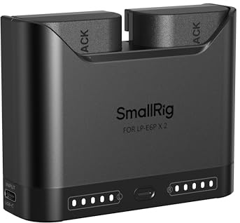 SMALLRIG LP-E6P Camera Battery Set for Canon, 22.5W Dual Slot Charger with 2520mAh Batteries, Fit for Canon EOS R6 Mark II/III, R5 Mark II, 5D Mark II/III/IV, 6/7D, 6/7DMark II, R, R5/6/7-5485