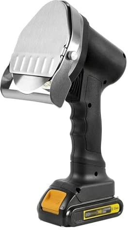 Generico Cuchillo de kebab inalámbrico de acero inoxidable, cortador de carne inalámbrico de 2 cuchillas, cortador giroscópico eléctrico inalámbrico con grosor ajustable de 0 a 8 mm.