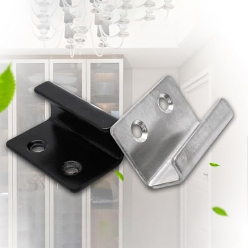 Lot de 10 clips de miroir en acier inoxydable (40 x 35 mm), kit de montage mural robuste avec vis et ancrages, pour miroirs sans cadre jusqu'à 12 mm d'épaisseur