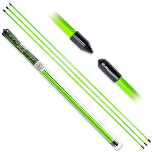 GoSports Golf Alignment Training Sticks 3 Pack, 48 Inch Golf Alignment Aid Practice Rods