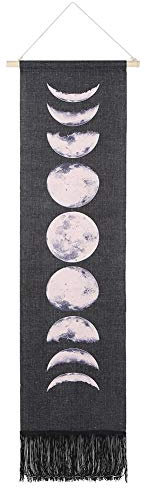 Jenngaoo Arazzo da Parete con Fasi Lunari, Arazzo da Appendere Motivo a Cicli Lunari, Arte da Parete per Appartamento, Dormitorio, Soggiorno