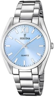 Festina Damen Analog Quarz Uhr mit Edelstahl Armband F20622/3