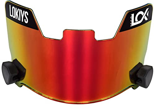 LOKIYS Football Visor - for Youth Football Helmets & Adult Football Helmets（red）