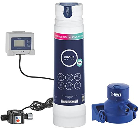 Grohe Blue Under Sink Water Filter - Magnesium & Zinc Filter Starter Set (Head, Flow Meter, 400L), For Use With Blue Pure Kitchen Taps