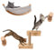 Katzen kletterwand Set, 5-teilig Katzenmöbel aus Massivholz mit Katzen-Wandstufen Katzenliege Kratzbaum, Moderne Holzfarbe Innenmöbel für Katze Schlafen Spielen Lounging