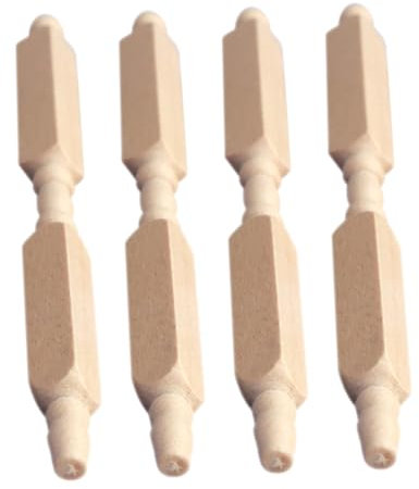 HEMOTON Mini-holzsäulen für Puppenhaus- Maßstab 1:12 Miniatur-möbelzubehör