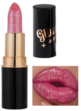 6 colori set rossetto glitter diamantato | rossettis grassocchi rosa lunga durata | Colore altamente pigmentato cremosos scintillante Lip Gloss Coin | Makeup a labbra idratante profondo per le ragazze