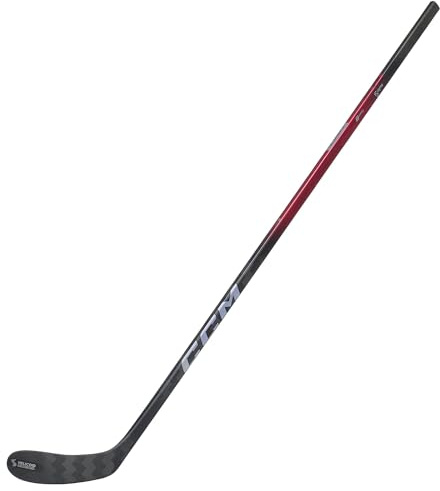 CCM JetSpeed FT8 Pro röd specialfärg junior ishockeyklubba (54 tum, Flex 50, böjning 29, vänster)