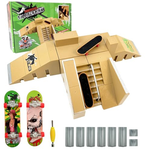 Morofme Set di accessori per skateboard e rampa per dita