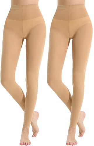 Footless Tights Women Dance Ballet Daily Pantyhose 40D Light Suntan L-XL