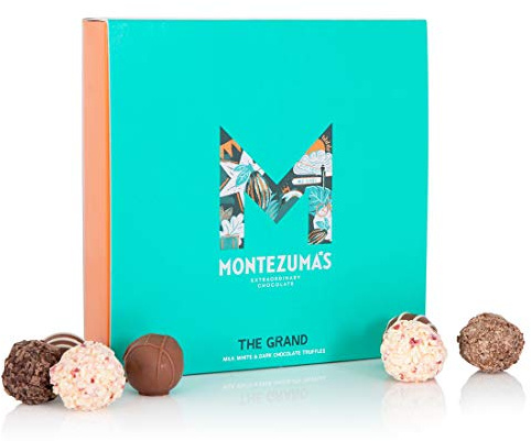 Montezuma's The Grand, Milk, White & Dark Chocolate Truffle Collection Box, Medium Contains 25 Truffles, Gluten Free, 350g Box