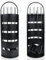 UISEBRT Kaminbesteck Schwarz - Modern Edelstahl Kaminofen Besteck Set 5 teilig: Edelstahl Ständer mit Sichtschutz, Besen, Zange, Schürhaken, Ascheschaufel (Schwarz)