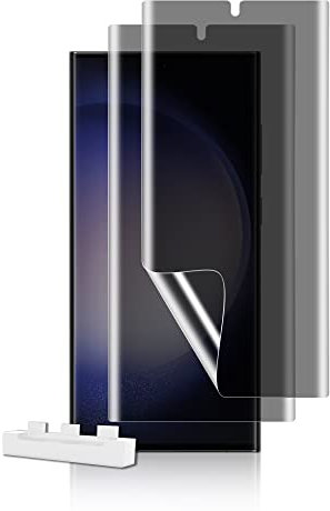 MiRowy 2 Pezzi TPU Privacy Pellicola Protettiva Film per Samsung Galaxy S23 Ultra 5G, con Strumento Installazione