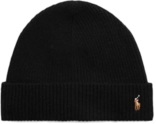 POLO RALPH LAUREN Mütze aus Wollmischgewebe mit Pferd 449959337-001, Schwarz , One size