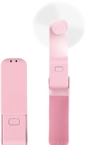 Cerioll Mini Handheld Fan,Mini USB Desk Fan,Petit Ventilateur Portable Rechargeable USB,Ventilateur Portable Silencieux Rechargeable à 3 Vitesses(Pink)