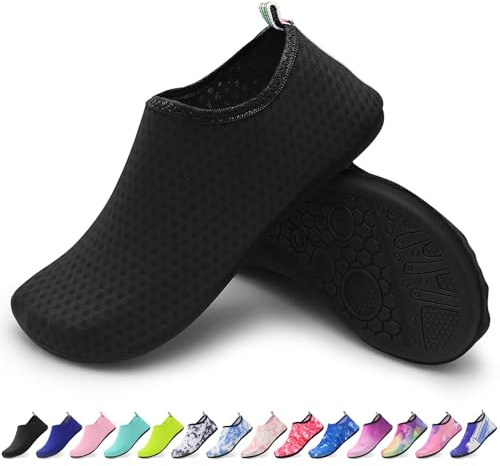 KATLKIU Chaussures de Plage Homme Femme – Chaussons Aqua Antidérapants pour Piscine, Mer, Surf, Sport Nautique – Ultra Légers & Séchage Rapide