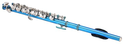 VGEBY Blue Cupronickel Piccolo Flute, French 6-Hole Instrument för Nybörjare med Vacker Design