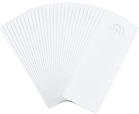 GLOBLELAND 30Pcs Plastic Door Knob Hangers PVC Blank Door Signs, Do Not Disturb Door Hanger Signs, Write Your Own Messages Signs for Office Bedroom Hotel Decoration