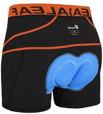 BALEAF för män 3D Padded Cool Max Bicycle Baleaf herr 3D vadderad cool max cykel underkläder shorts - svart, X-Large