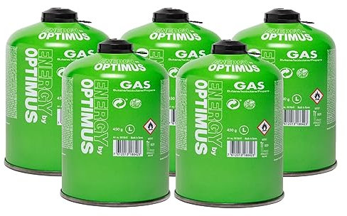 Generisch 5 x Optimus Ventil-Gaskartuschen 450g
