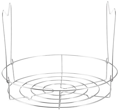 uxcell 11 Canning Rack, Stainless Steel Steamer Canning Jar Rack with Heart Shaped Handles for Mason Jars Ball Jars, Silver