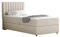 Boxspringbett Everest, 90x200 Polsterbett mit Bettkasten und Topper - beige
