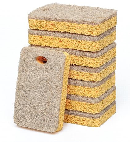 8 Pack Eco Scourers Sponge Non Scratch, Washing Up Sponges, Scouring Pads for Dish, Pan, Kitchen Sponges Multipack