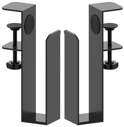 Soporte lateral de escritorio para laptop, almacenamiento ajustable para laptop, soporte para computadora portátil, sin taladro, almacenamiento debajo del escritorio para archivos, laptop