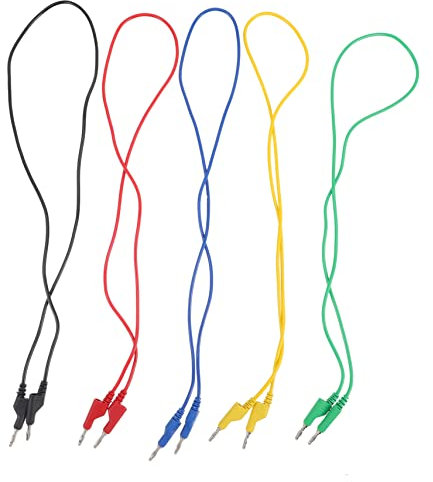 jojofuny Multimeter Messleitung 4mm Bananenstecker Zu Krokodilklemmen Messleitungen Für Multimeter Isolierte Prüfspitzen Multimeter Zubehör Testkabel Set Für Präzise Spannungsmessungen