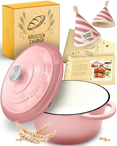 Hierro fundido olla pan hornear - molde para hornear pan con tapa