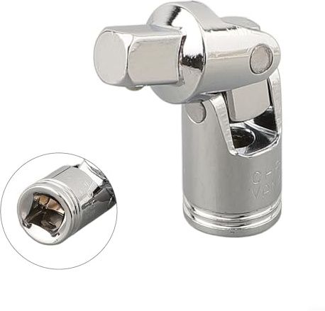 Jonikuper Jeu de douilles articulées pour cliquets de 1/4, 3/8, 1/2, adaptateur pivotant avec construction en acier au chrome vanadium, 3 clés à tête (7,6 à 20,3 cm)
