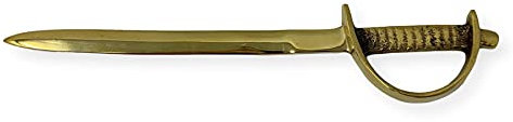 Abre cartas de acero inoxidable de metal con forma de espada de mano para abrir letras de archivo dividido sobres de color dorado estacionario ideal Boda/Aniversario/Navidad/Regalo de cumpleaÒos
