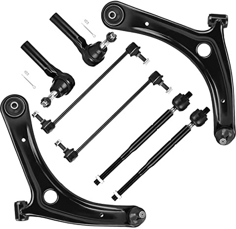 Front Lower Control Arm Suspension Kit Fit for 2007-2017 Jeep Compass Patriot 2009-2012 Dodge Caliber with Ball Joint Tie Rods K620065 K620066-8 pcs