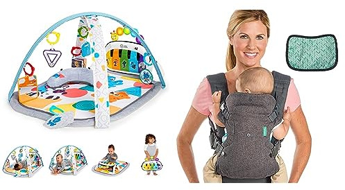 Baby Einstein, 4 in 1 Kickin' Tunes Spieldecke mit 70+ Geräuschen & Infantino Flip Advanced 4-in-1-Trage mit Lätzchen