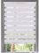 Day & Night Zebra/Vision Roller Blind Easy Fit Dual Layered Horizontal Window Shade Blinds (64cm(25) X 165cm (65), White)