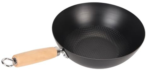 Ozgkee Padella Riscaldamento Uniforme Pentola in Ferro Multifunzionale con Rivestimento Liscio con Comoda Maniglia per la Cucina Casalinga Quotidiana (24 cm), OZGKEEWITQOXDSHV-12