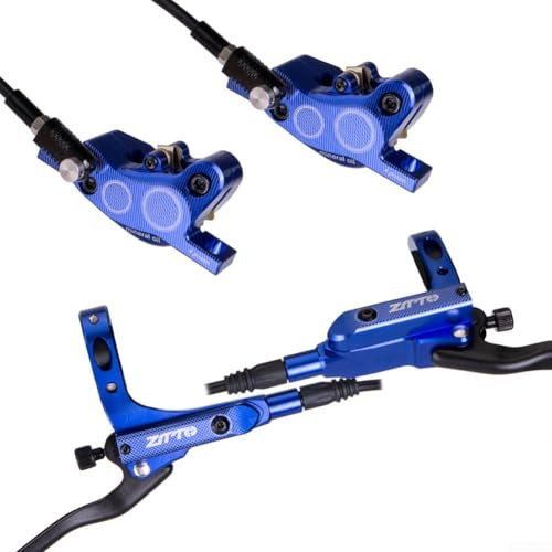 Freno a Disco Idraulico, in Lega di Alluminio, Set di Freni Idraulici per, 80/145 cm, Freno Anteriore e Posteriore per Bicicletta a Disco a 4 spinte, Pistoni e Mountain Bike ()