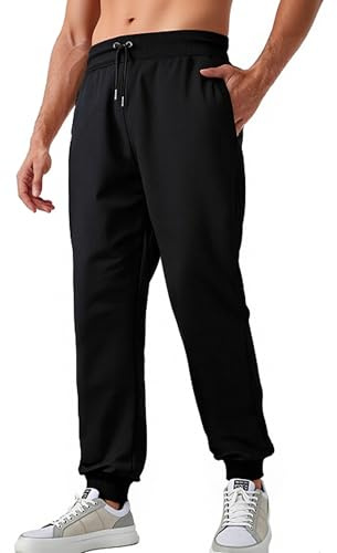 Neteson Pantaloni Sportivi Uomo Tuta Pantaloni da Jogging Palestra Lunghi con Tasche Zip Elastico in Vita