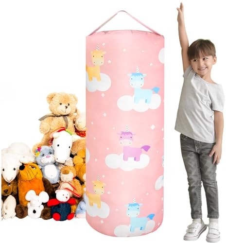 AOOHA Pouf a sacco per riporre giocattoli di peluche,Sacco Stoccaggio Bambini(senza imbottitura),Tela Grande Pouf Sacco,Borsa Portaoggetti per Giocattoli Peluche,per organizzare, giocare e scatolare
