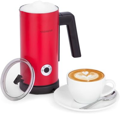 Montalatte elettrico 300 ml rosso acciaio