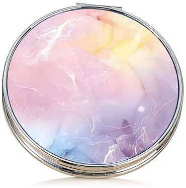 BIKPRST Specchi Cosmetici Compatto Tascabile Elegante, Specchio da toeletta coloratoCompatto e portatile,Regali per ragazze, regali di compleanno